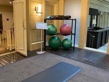 Temporary yoga area