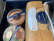 One dessert tub, one appetiser/salad tub plus a sandwich 