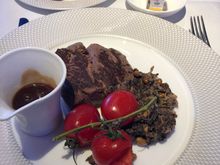 Seared fillet of beef with bone marrow butter etc