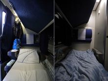 Superliner roomette, set up for single occupancy