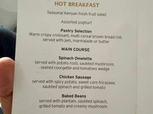 Breakfast Menu