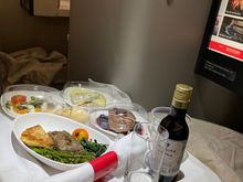 Hot meal - 4 choices available (beef, chicken, fish and pasta).  Beef here was quite good.