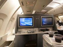 Seating area, upper deck cabin, 2012