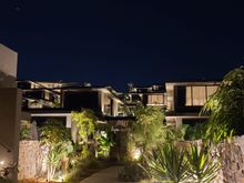 View of the resort at night