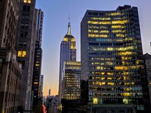 The Empire State Building with the Freedom Tower further in the background.