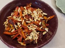 Roasted carrots with Middle Eastern chamoy