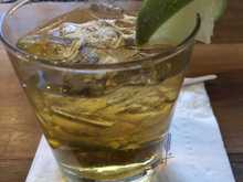 I started off with my go-to: Bushmills, Gingerale, and a splash of lime.