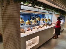Hot food serving area - breakfast buffet