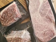 Top Sirloin (left two), Chuck Eye