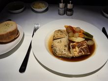 Corn-fed Chicken with Lemon Thyme, fresh Vegetable and Potato Gratin