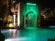 Pool arch at night