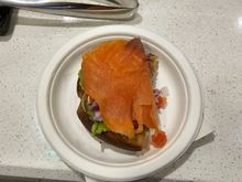 I got an avocado toast before I saw the lox platter across the way from the bar