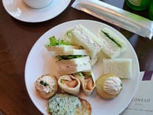 A selection of sandwiches and wraps for afternoon tea