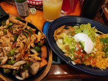 Chicken fajitas at El Corral in Alma. 