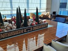 A christmas display in the Twenty eight lounge area