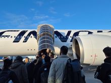 A350-941 for just 140 minute flight. 