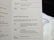 Breakfast menu