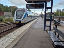 Arrived at Ulriksdal where my Hotel for the night is. X74 is leaving the station towards city centre.