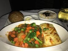 Braised beef. Best potato gratin I’ve had on BA.  