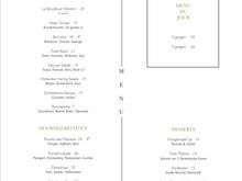 Dinner menu 