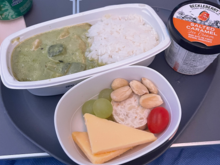 Delta Premium Select/main cabin meal: Thai Chicken Curry