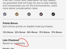 Inaccurate info about late checkout
