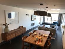 The living room / dining area