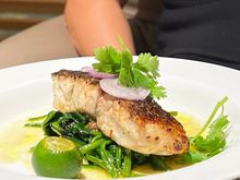 Barramundi with sambal brown butter. 