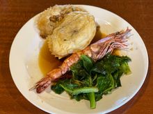 With stuffed crab