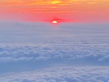 Sunset prior to landing.    Was hoping to catch a green flash.