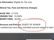 Guest of Honor under Preferences and Policies