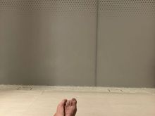 View of waterfall on the wall from the beanbag lounger