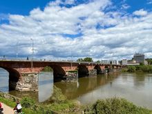 The brick abutments of this bridge are Roman from 144-152AD