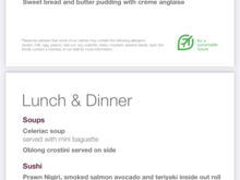 Premium hot menu