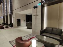 Main entrance to the male showers