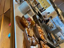 Hotel buffet breakfast. 