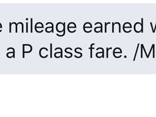 Mileage earning confirmed 