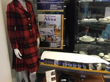British Caledonian historic uniform. Loving the tartan!
