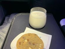 Mid-flight chocolate chip cookie service 