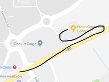 This route incl. one pedestrian crosswalk. 