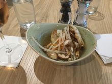 I chose prawn dumplings served with crunchy veggies in broth.