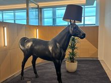 Another angle on the horse lamp