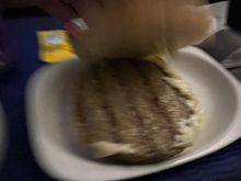 Burger bun was dried out/over cooked.  