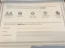 Seperate letter of declaration for local guests: no hookers and trendy lachgas "Nitrous oxide" allowed!