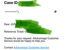 Auto reply 15 days later. No one from American contacted me. 