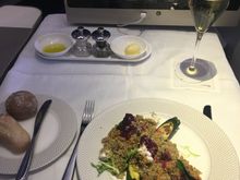 This was the starter of the VLML I pre-ordered blind on the LHR - JFK flight on 2 Aug. There was no description given to me other than it was couscous. It wasn’t: it was quinoa. 