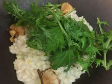 This is the artichoke risotto from the GF menu. It was very hot but was somewhat lacking in any real flavour. 