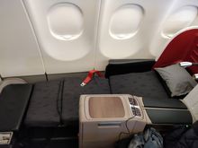 Flat seat mode on TK's business class seat