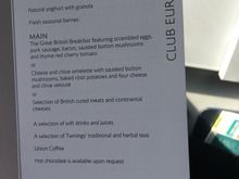 09:00 breakfast menu from LGW-LEI (Almeria) Band 3 flight 03/04/19