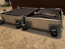 Away bag, same amount of clothes. Able to close it with room to spare.